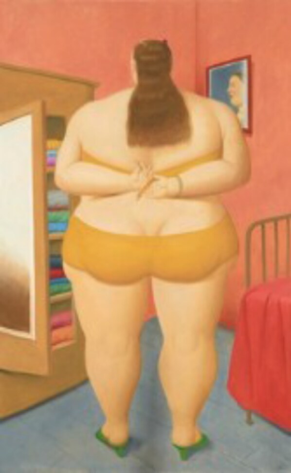 Fernando Botero, Donna con reggiseno, 2013