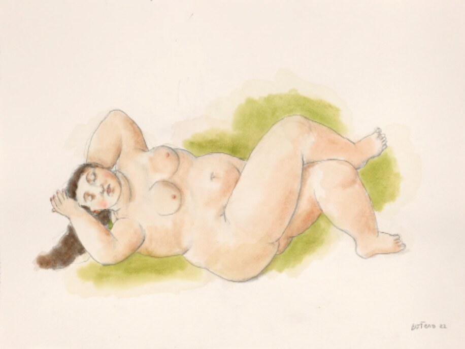 Fernando Botero, Nudo reclinato, 2022