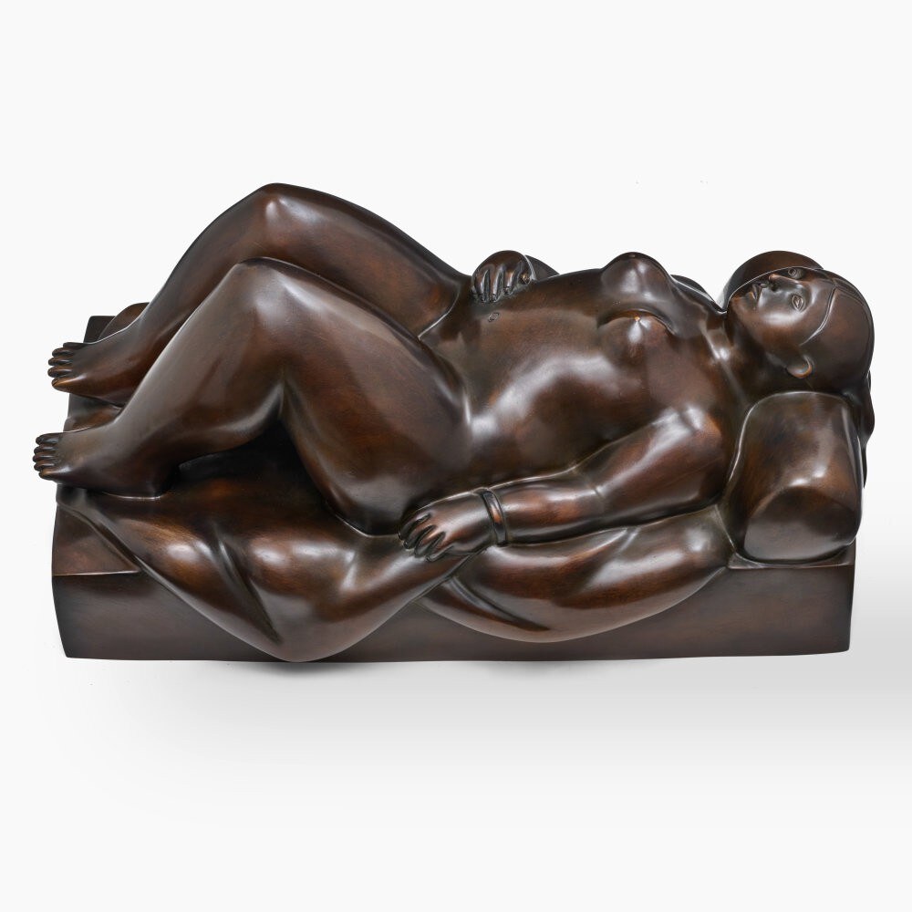 Fernando Botero, Donna distesa con lo sguardo rivolto verso l'alto