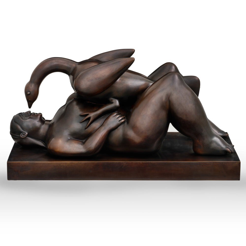 Fernando Botero, Leda e il cigno, 1995