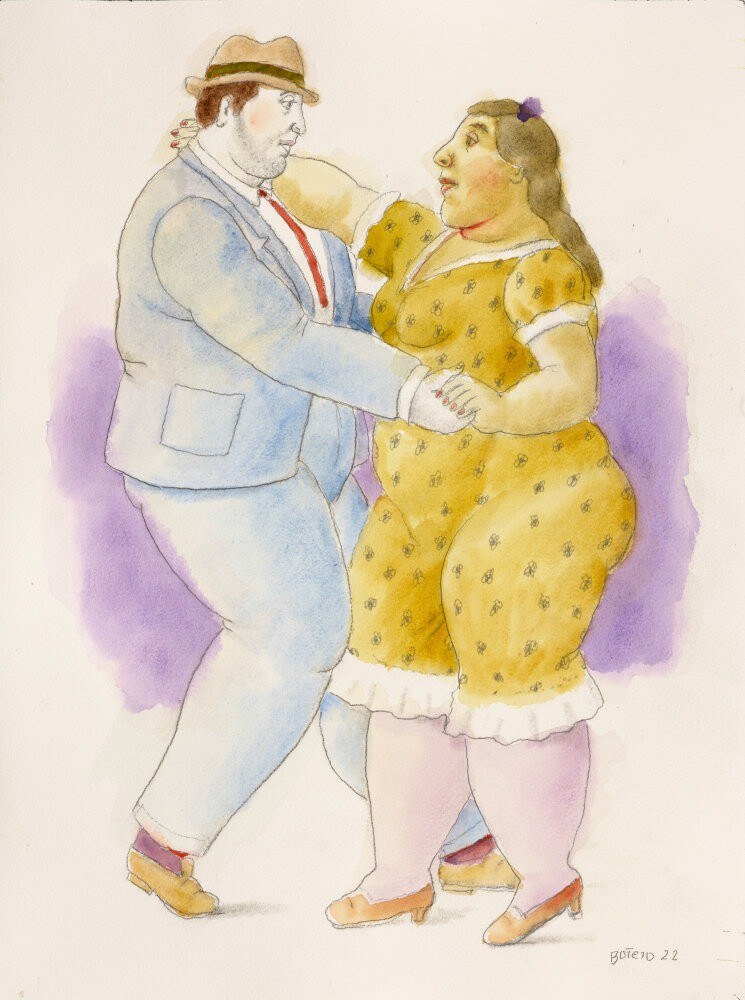 Fernando Botero, Coppia danzante, 2023