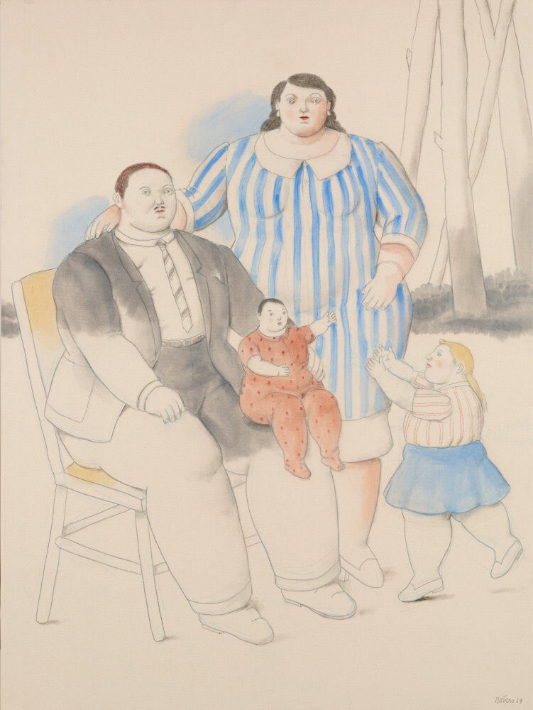 Fernando Botero, Famiglia nel parco, 2019